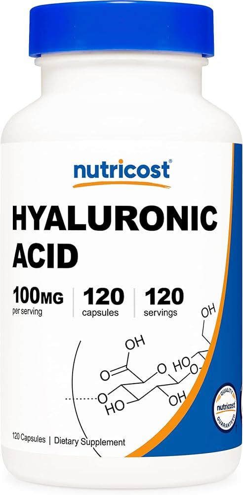 Nutricost Hyaluronic Acid Capsules 100mg,120 Vegetarian Capsules - Gluten Free, Non-GMO | Amazon (US)