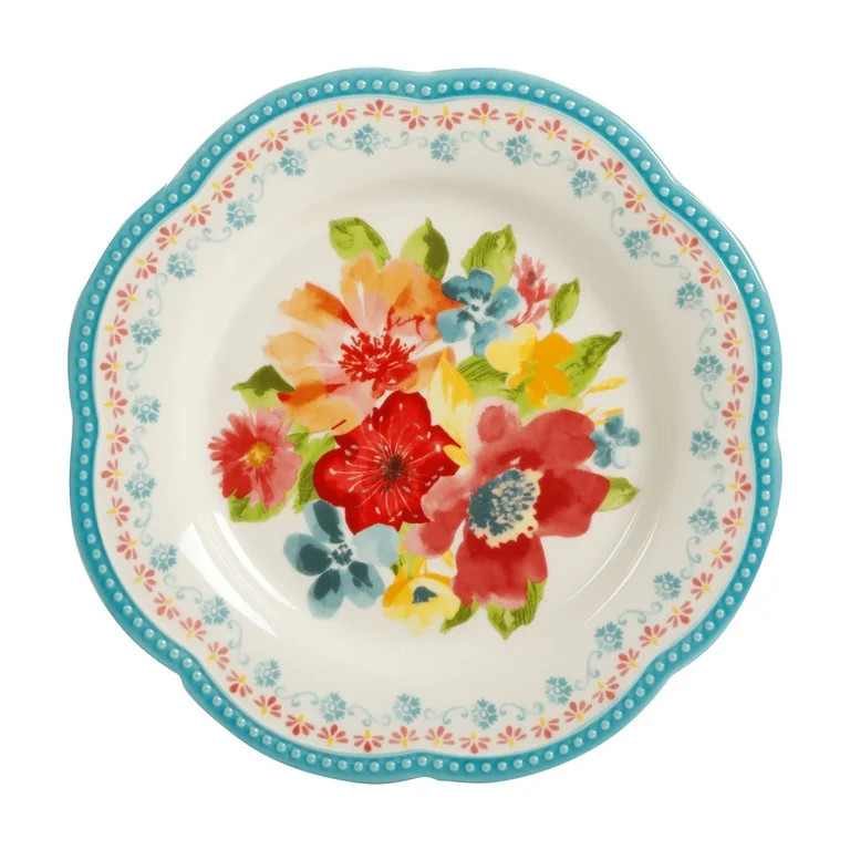 The Pioneer Woman Floral Medley Assorted Sizes Salad Plates, 4-Pack | Walmart (US)