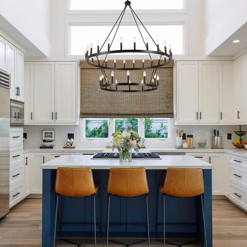 Bralen 36 - Light Dimmable Wagon Wheel Chandelier | Wayfair North America