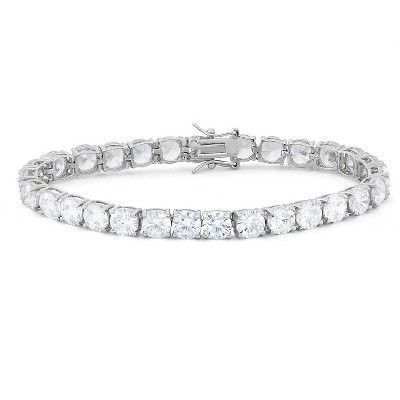 6mm Round Cubic Zirconia Bracelet in Sterling Silver | Target