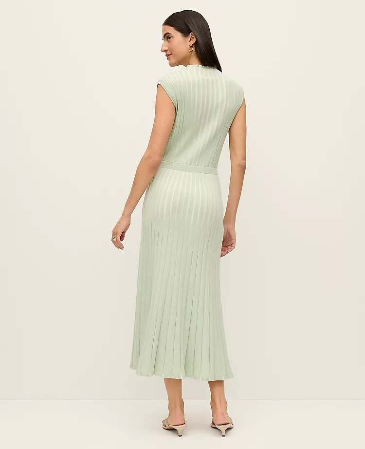 Ribbed Mock Neck Sweater Dress | Ann Taylor