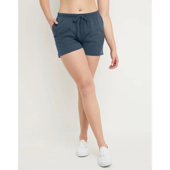 Hanes Jersey Shorts Women's Originals Cotton Pockets Drawcord Cotton 2.5 inseam | Walmart (US)