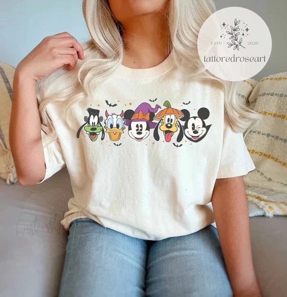 Vintage Disney Characters Halloween Shirts Vintage Mickey - Etsy | Etsy (US)