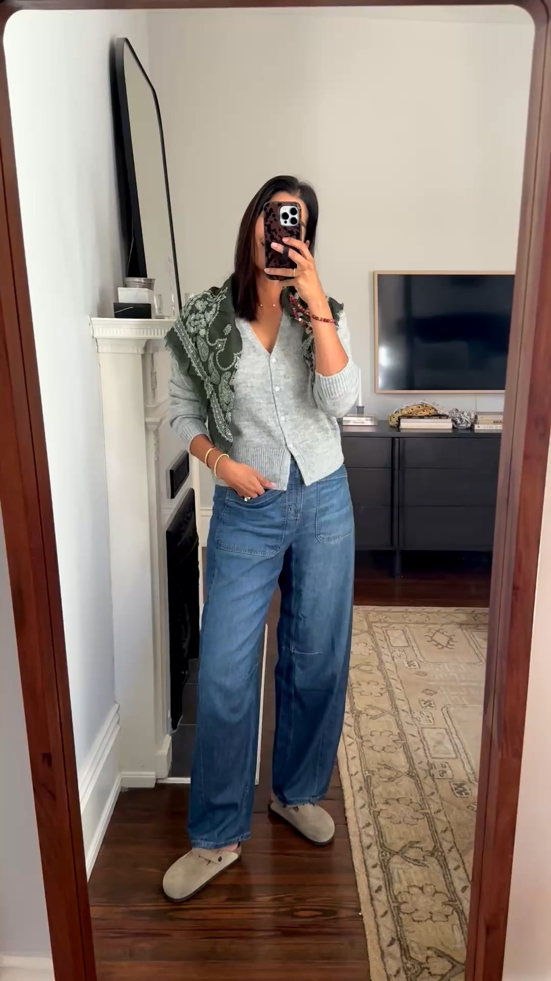 Cardigan is on sale for $15!!!

Cardigan - XS 
Jeans - Small Tall