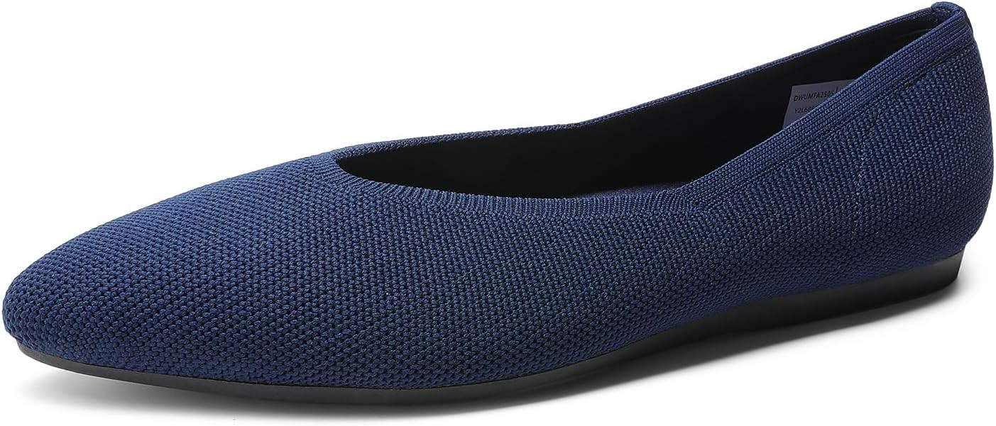 DREAM PAIRS Pointed Toe Flats for Women, Comfortable Dressy Knit Ballet Flats with Arch Support, ... | Amazon (US)