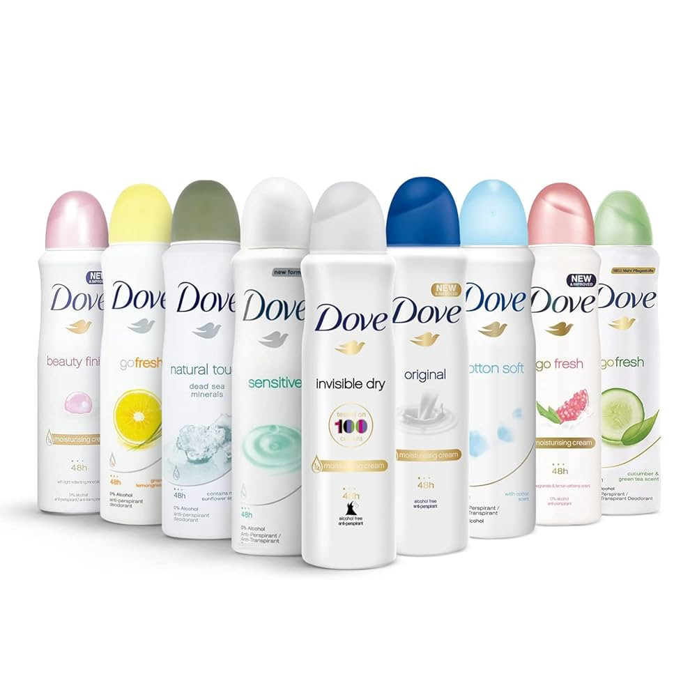 Dove Antiperspirant Spray, International Version, 150 ml (Pack of 10) | Amazon (US)