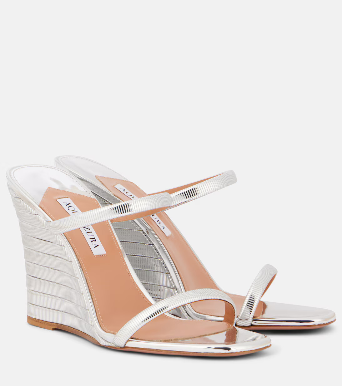 Riviera Chain 95 faux leather wedge sandals | Mytheresa (UK)