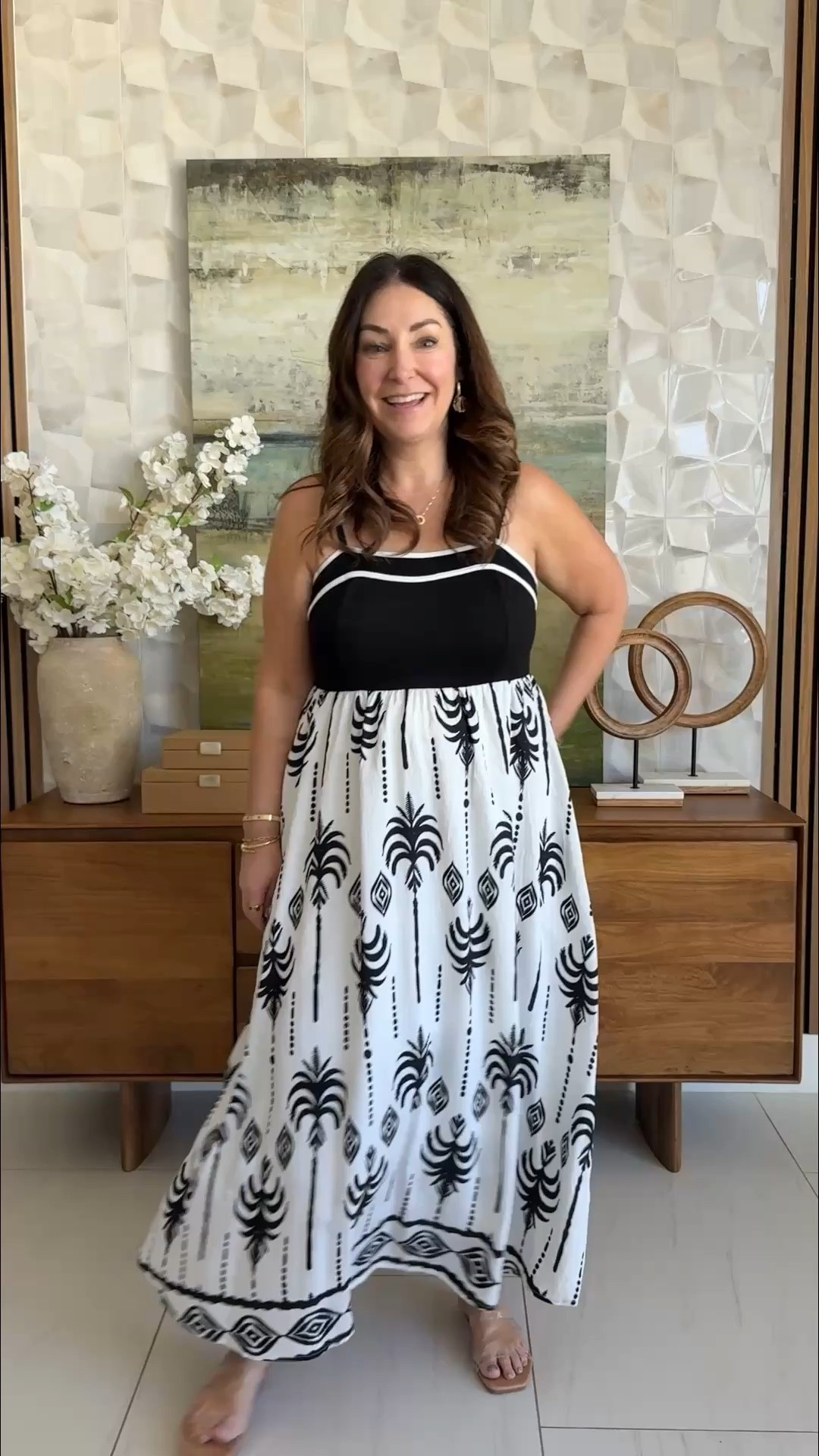 
Amazon resort beach vacation dress wearing in large - true to size 

Linked similar jewelry - strapless bra wearing 38D runs true to size 

#LTKSeasonal #LTKMidsize #LTKTravel