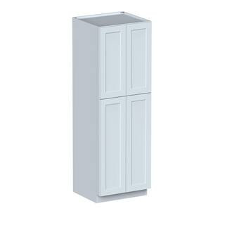 30 in. W x 27 in. D x 90 in. H Plywood Ready to Assemble Pantry Cabinets in Dove Gray Full Overlay Design | The Home Depot