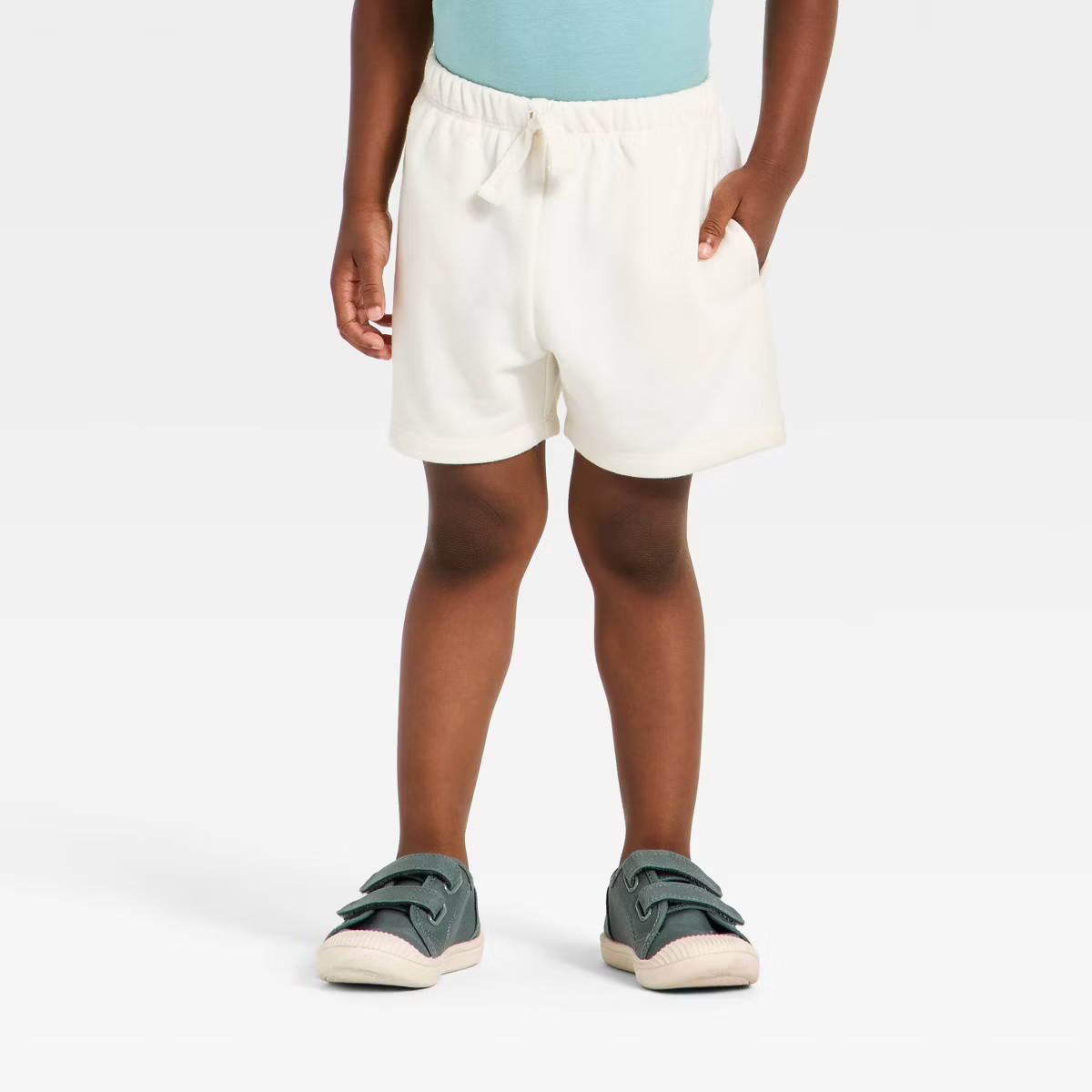 Grayson Mini Toddler Boys' French Terry Shorts - Off-White 4T | Target