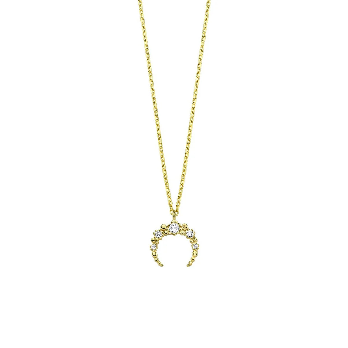 Pave Mini Horn Necklace | The Sis Kiss