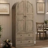 Huisuilinss 72" Tall Arched Cabinet, 4-Tier Arched Kitchen Pantry with Doors & 2 Drawers, Modern ... | Walmart (US)