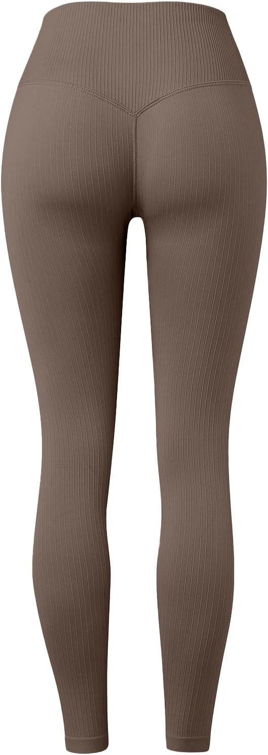 XIAOBU Skinny Yoga Pants Womens High Waist Tummy Control Workout Tights Solid Seamless Running Le... | Amazon (US)