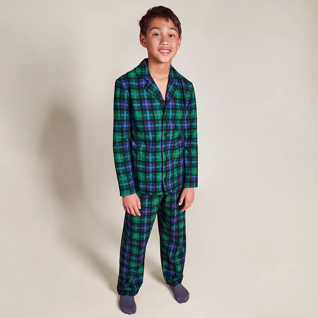 Kids Flannel 2 Piece Pajama Set | Lands' End (US)