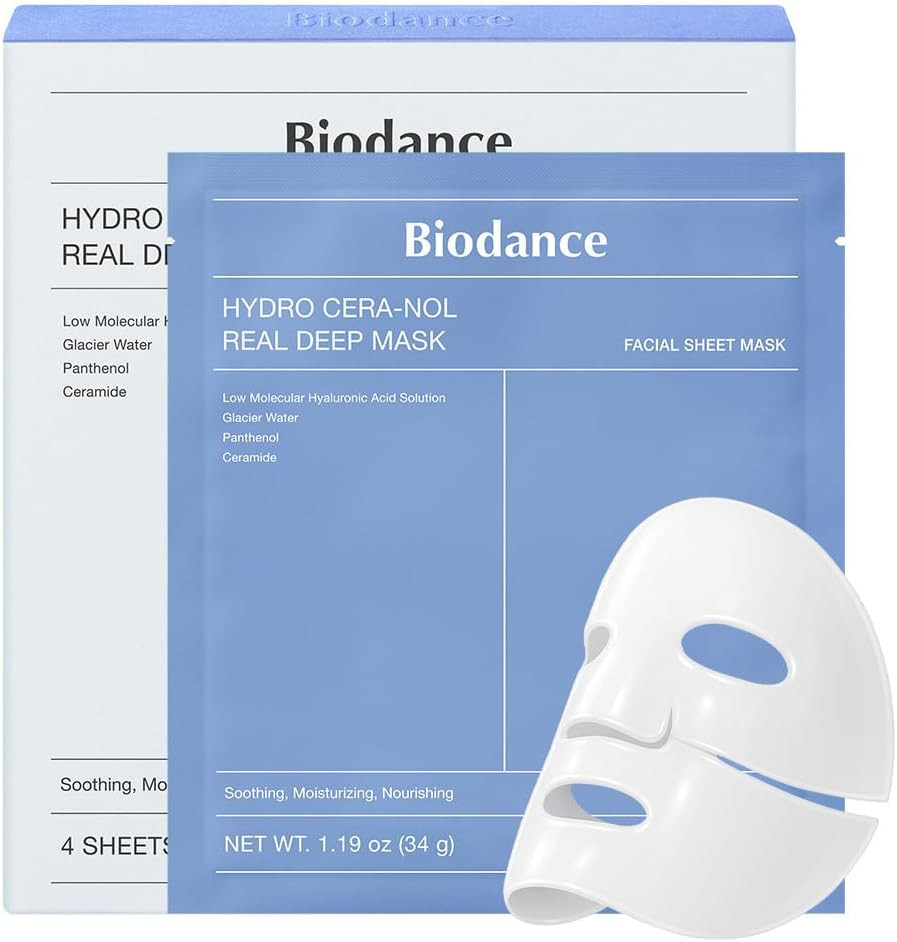 BIODANCE Hydro Cera-nol Real Deep Mask, Hydrogel Mask, Soothing, Moisturising, Nutritious, Korean... | Amazon (UK)