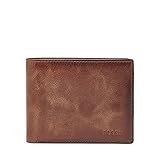 Fossil Men's Derrick RFID-Blocking Leather Bifold Wallet with Flip ID Window | Amazon (US)
