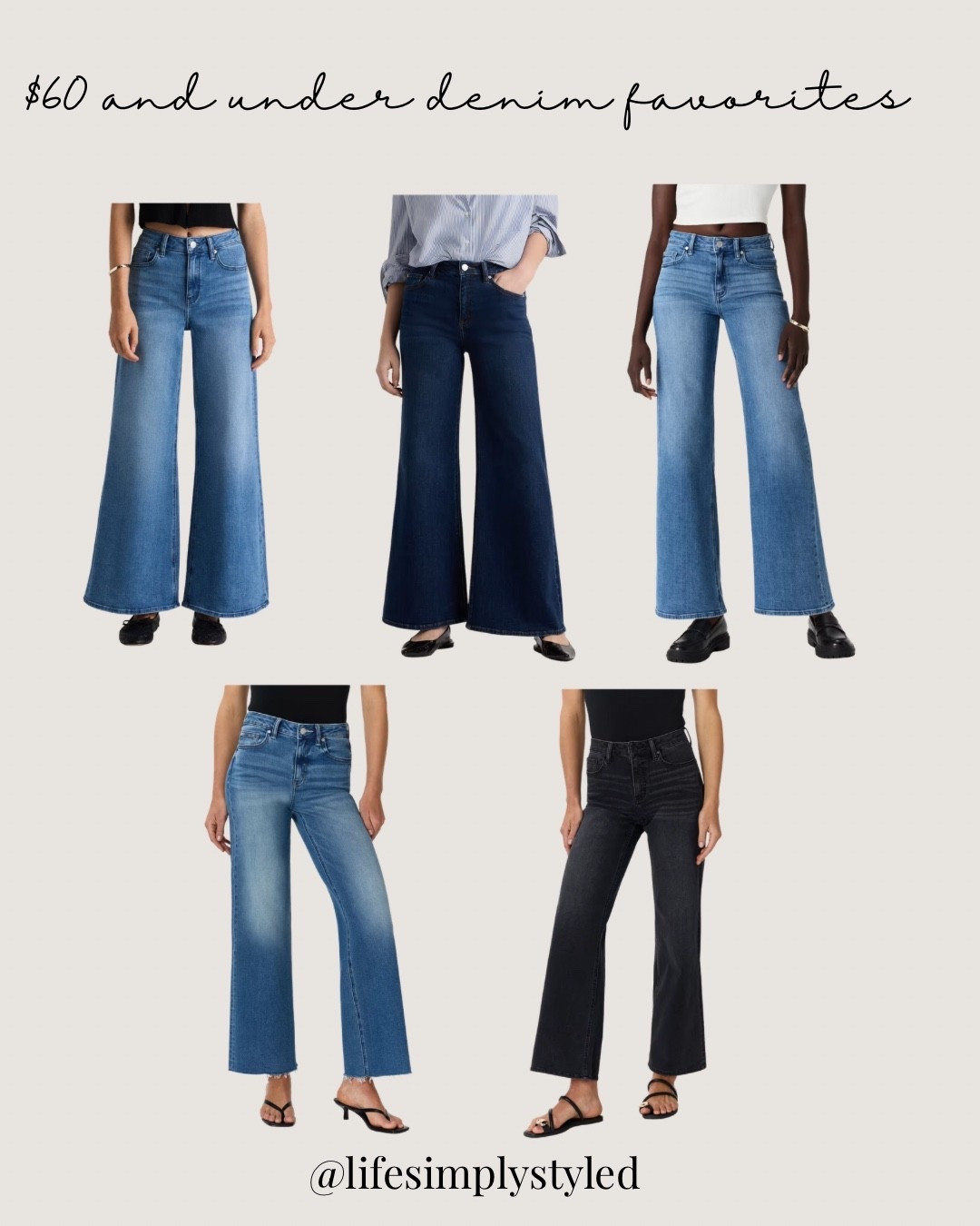 $60 and under denim that you will love!!! 

#LTKOver40