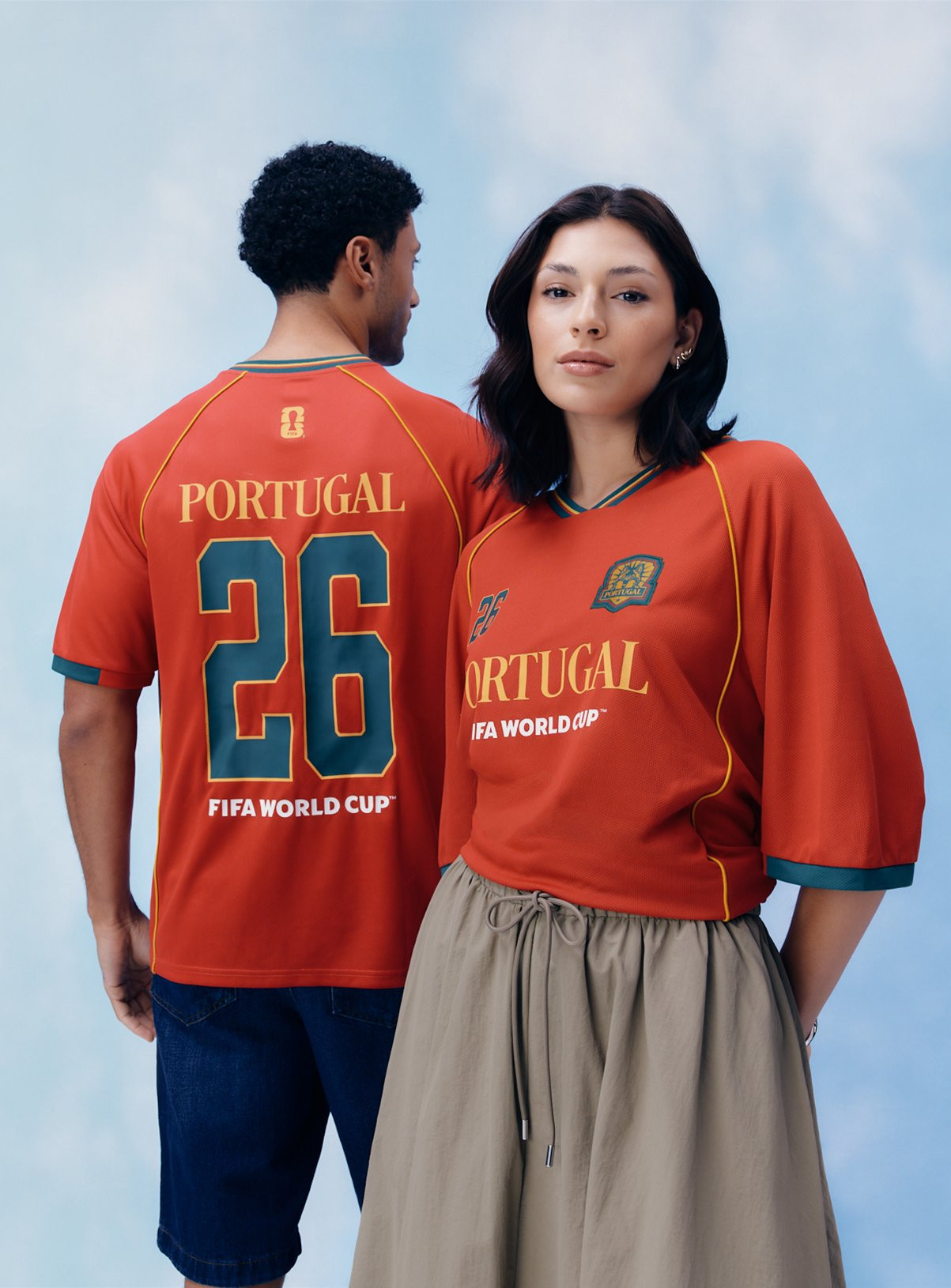 Red Official FIFA Portugal Retro Football T-Shirt | Tu Clothing