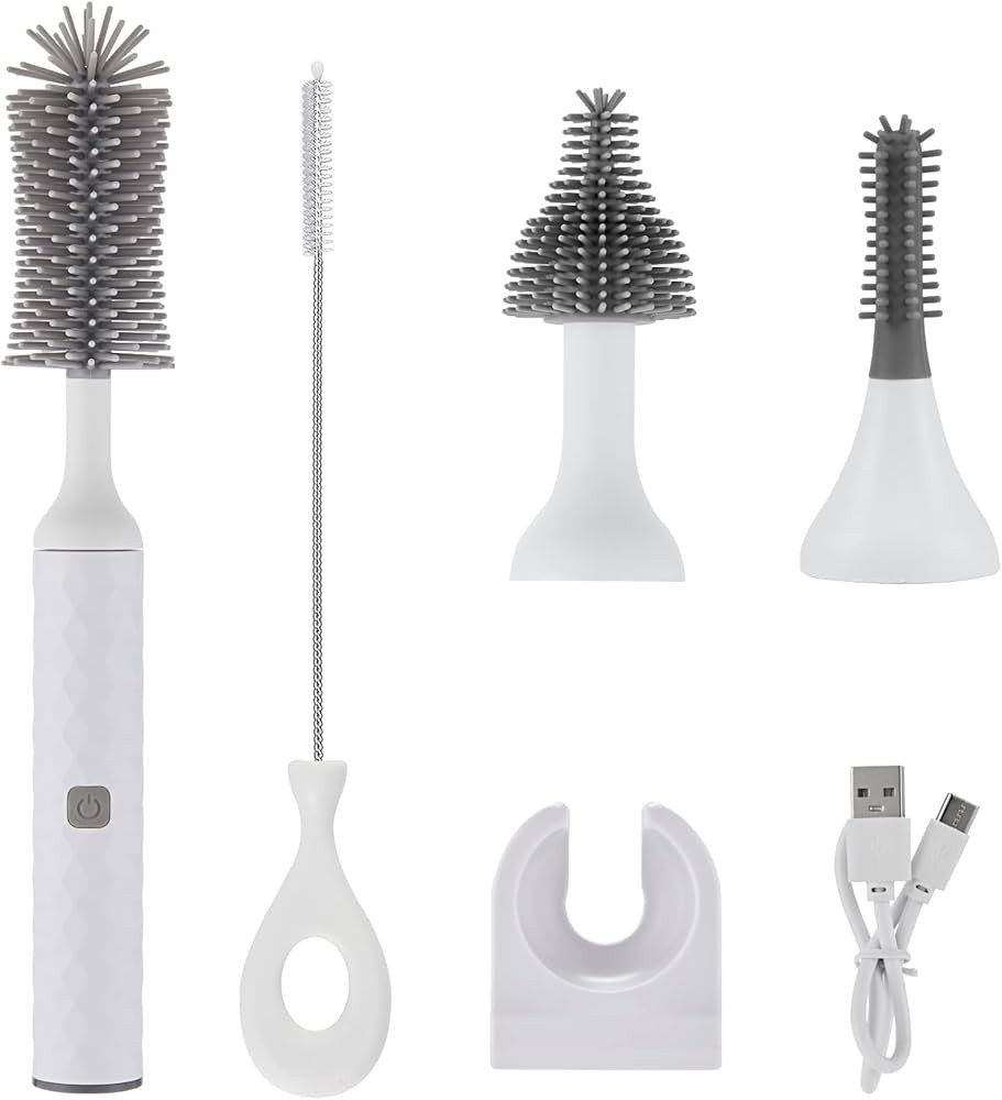 WHNL Electric Bottle Brush, 4 Piece Bottle Brush Set with Baby Bottle Brush Cleaner, Nipple Brush... | Amazon (US)