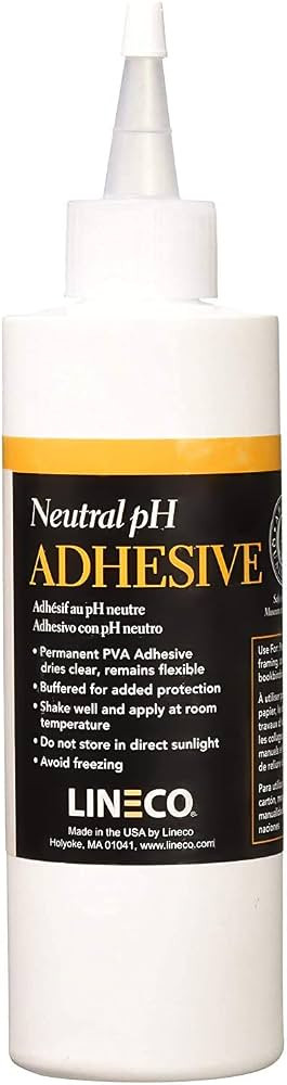Lineco Neutral pH Adhesive, Acid Free All-purpose Glue, White, 8 OZ, 1 Pack | Amazon (US)