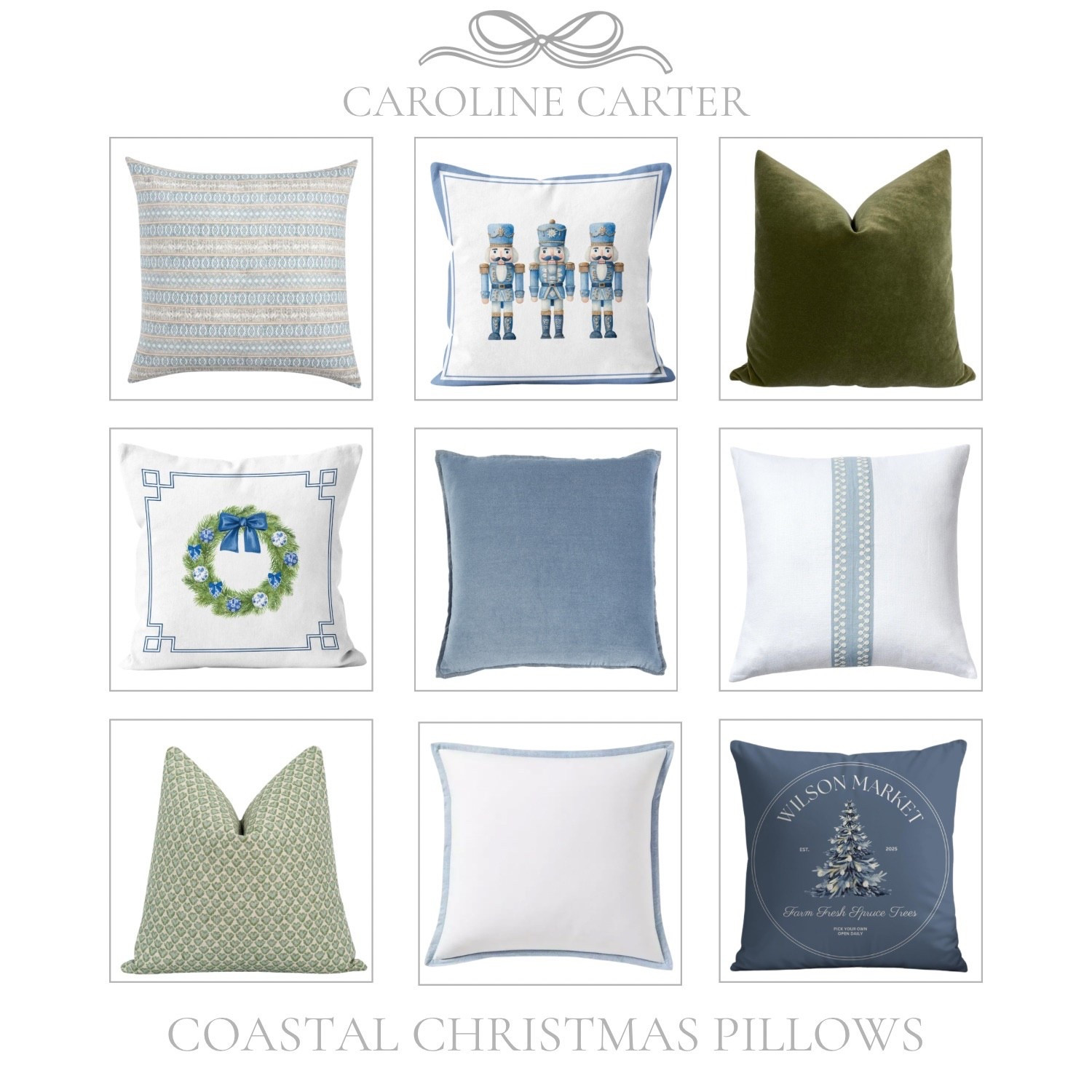 Dreaming of a Coastal Christmas- soft blues, greens, and classic holiday charm, perfect for layering all season long.

coastal christmas decor, christmas pillows, holiday throw pillows, blue and green decor, grandmillennial christmas, classic christmas home, neutral holiday decor, christmas living room, winter home decor, festive pillows

#LTKHome #LTKSeasonal #LTKHoliday