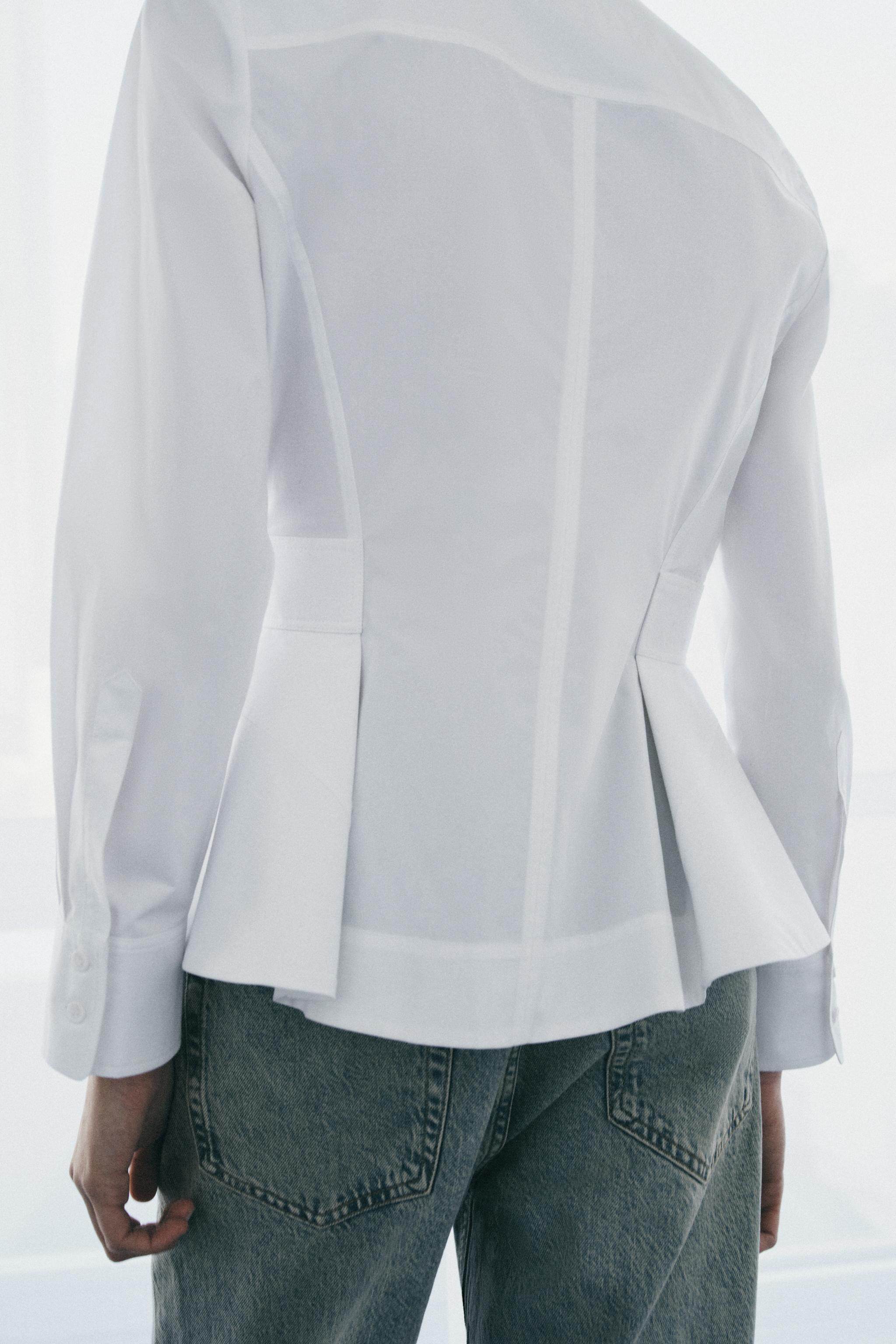 ZW COLLECTION PEPLUM POPLIN SHIRT | Zara US