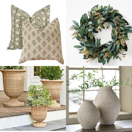 Beautiful spring decor like pretty pillows, gorgeous planters (on sale!), my fave spring wreath and more 

#springdecor #homedecor #vase #rusticvase #throwpillows 

#LTKsalealert #LTKfindsunder50 #LTKhome