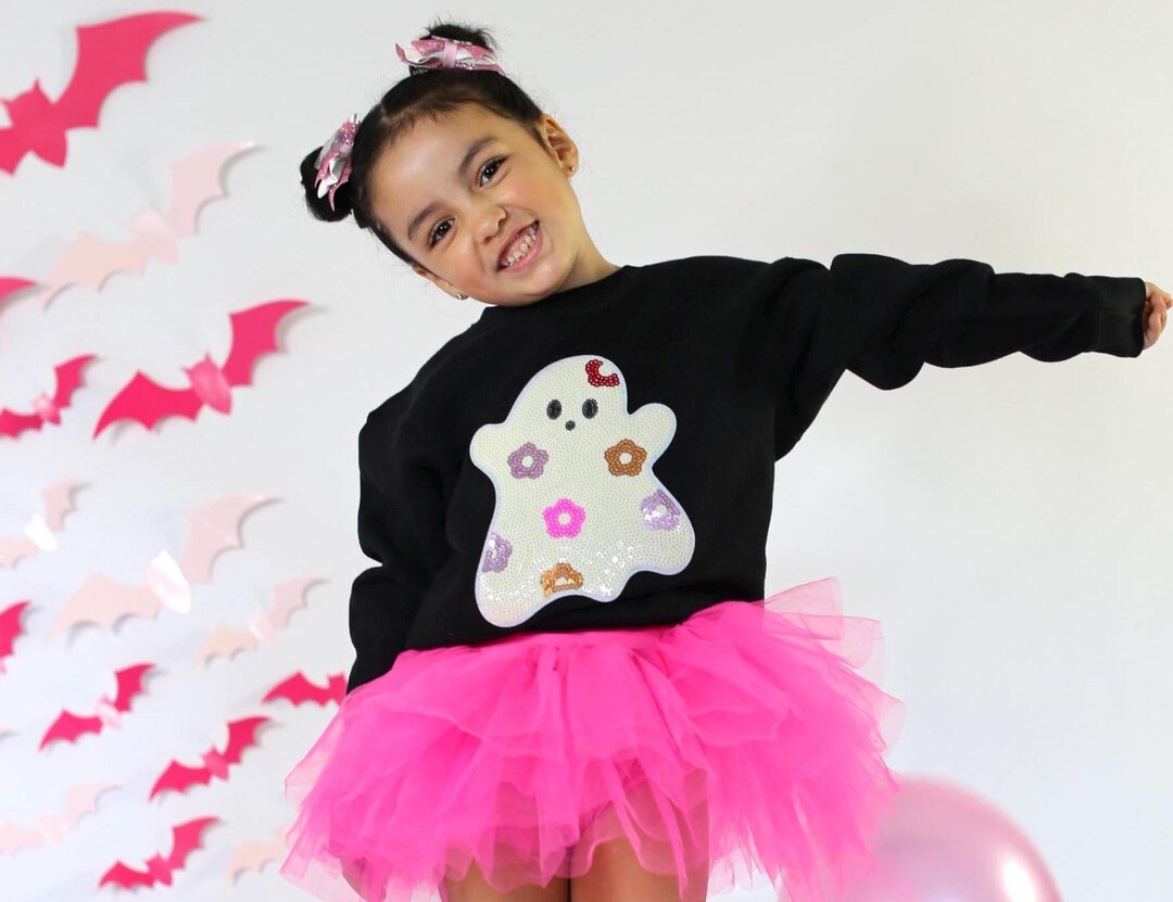 Halloween Ghost Sequin Ghost Sweatshirt Halloween Toddler Sweatshirt Toddler Crewneck Toddler Swe... | Etsy (US)