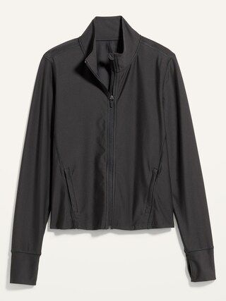 Powersoft Cropped Zip-Front Jacket for Women | Old Navy (US)