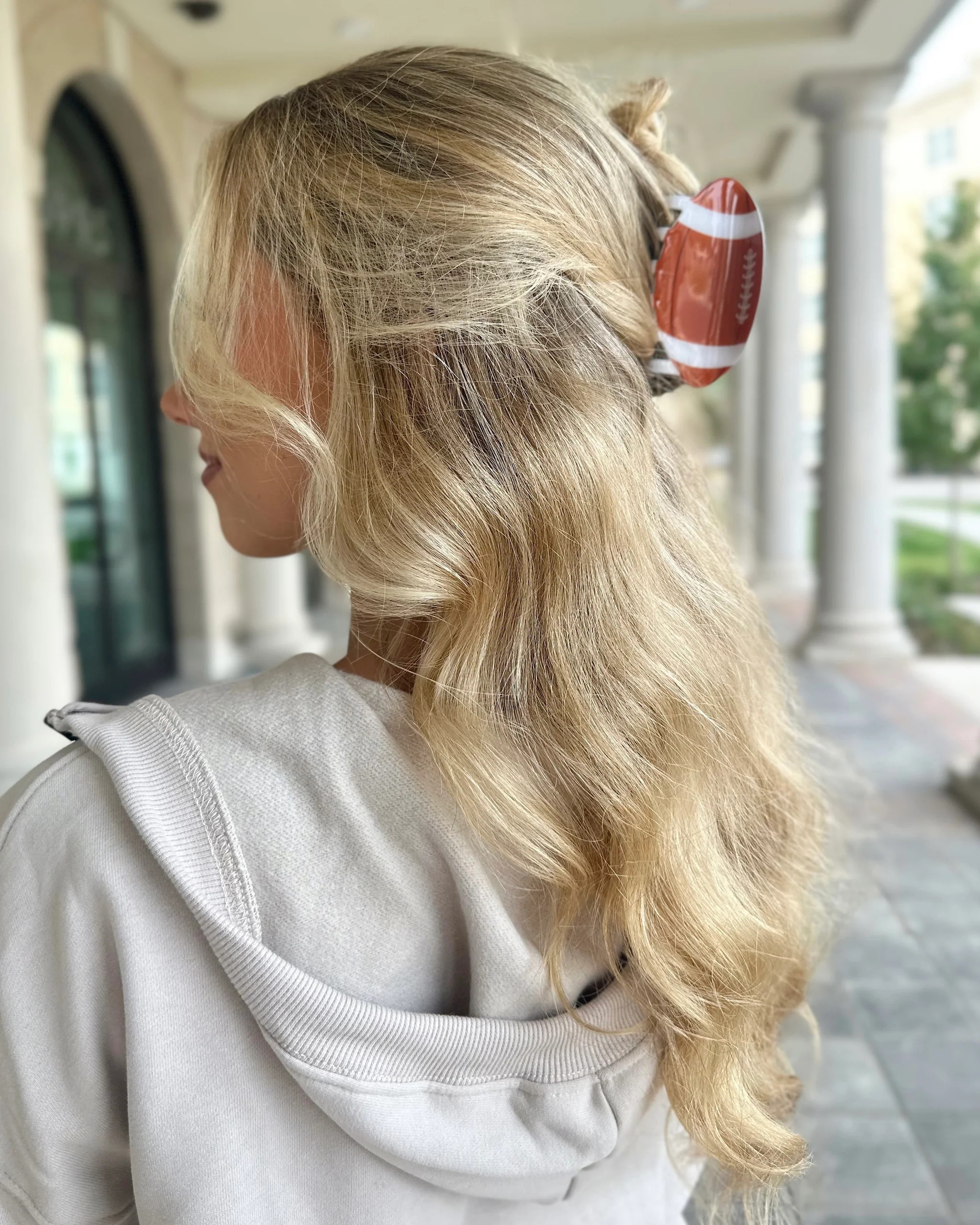 Football Acrylic Hair Clip | Live Love Gameday®