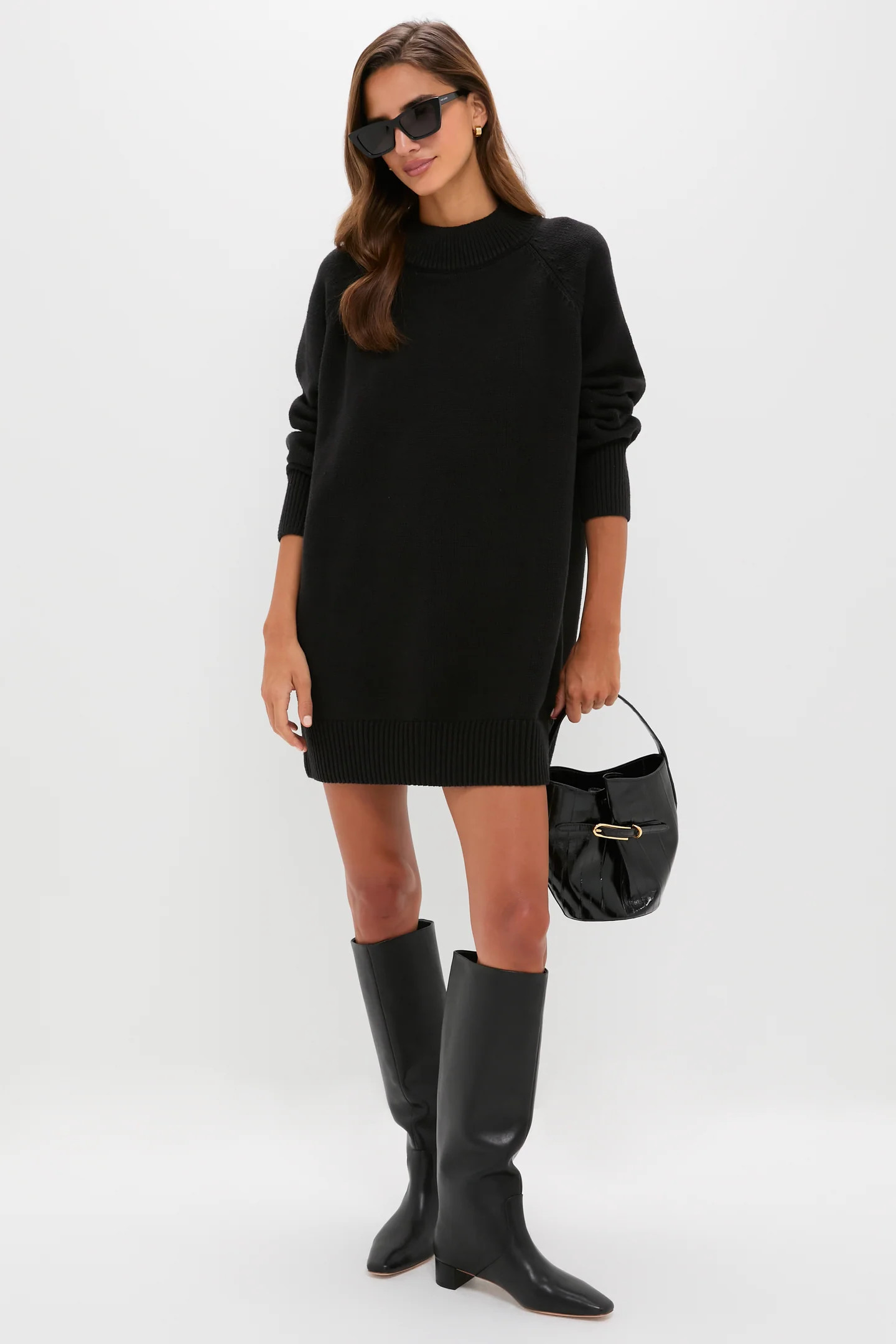Heavyweight Black Kristen Sweater Dress | Tuckernuck (US)