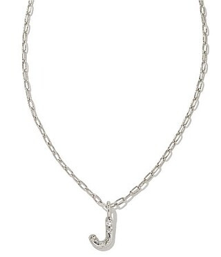 Kendra Scott Crystal Initial Letter Silver Short Pendant Necklace | Dillard's