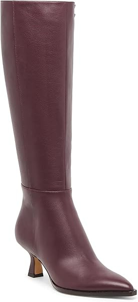Knee High Boots for Women Black Boots Pointy Toe Kitten Heels Wide Calf Boots 3 In High Heels Lon... | Amazon (US)