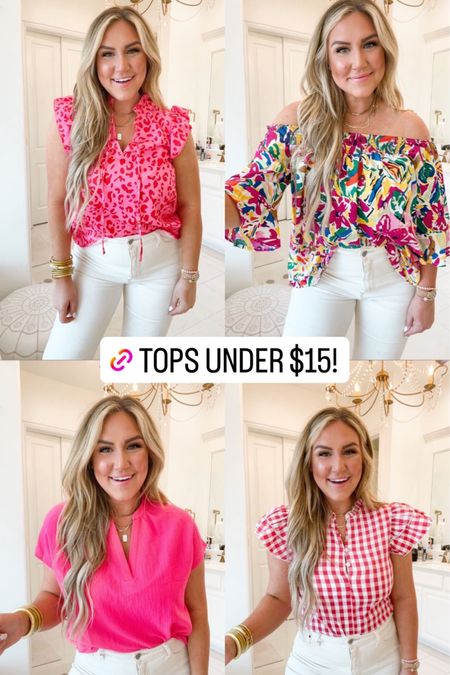 Tops under $15! Wearing a medium in all!

#LTKunder50 #LTKstyletip