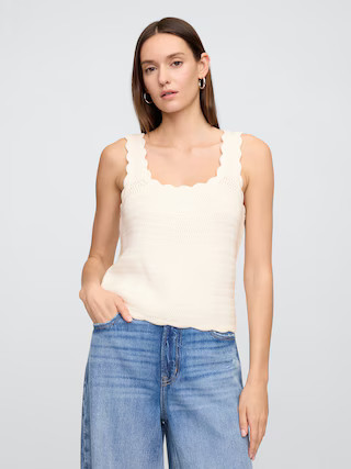 Squareneck Sweater Tank Top | Gap Factory