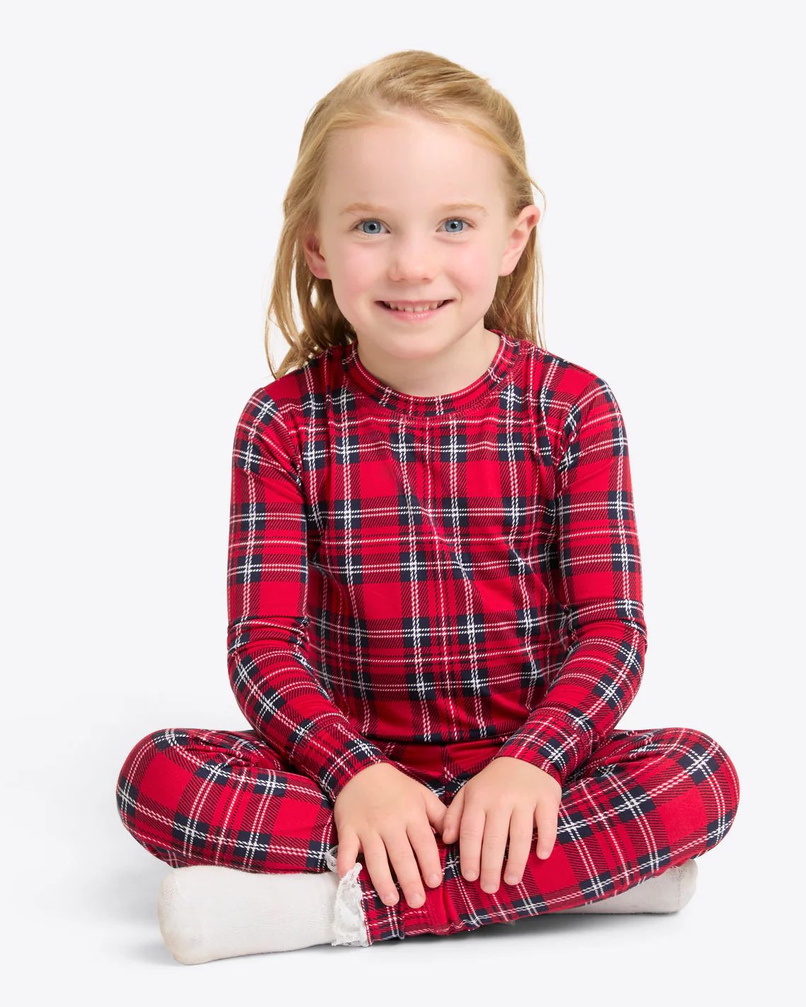 Kids Crewneck Pajama Set in Angie Plaid | Draper James (US)