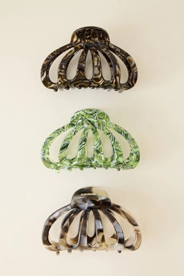 Set of 3 Aimee Claw Hair Clips | Anthropologie (UK)