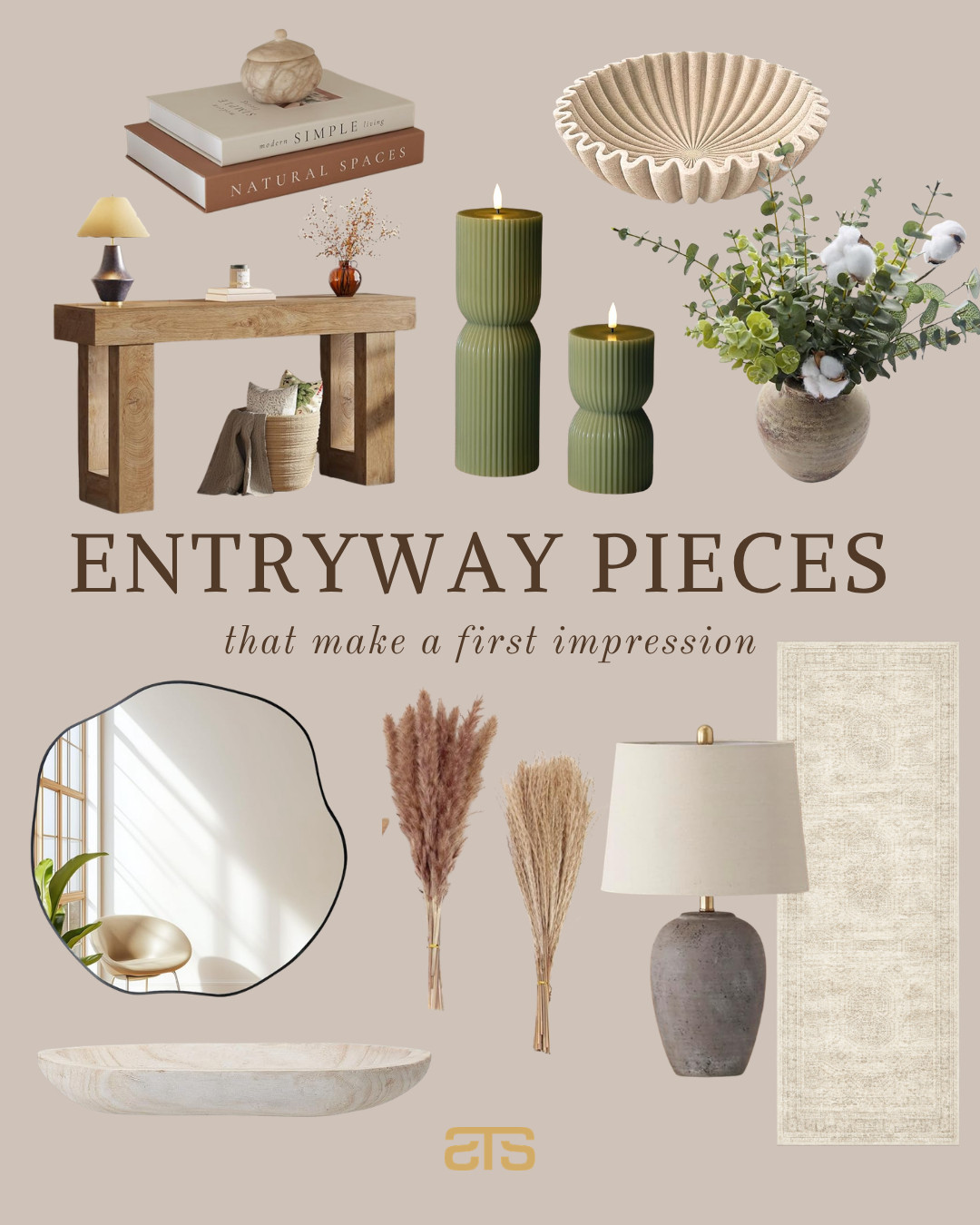 Your entryway sets the tone for your whole home 🤎 a mirror, entryway table, a lamp, florals, and a few bowls is genuinely all you need!

#entrywayinspo #amazonhome #neutralhome #homedecor 

 #LTKHome