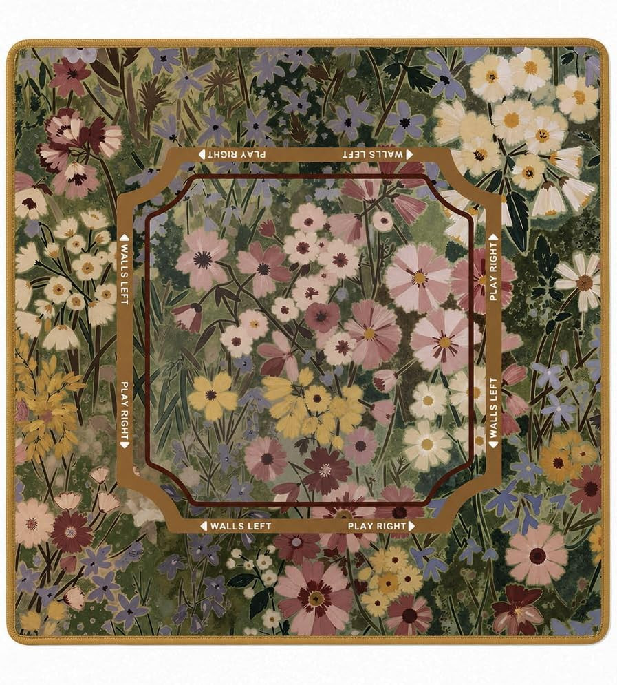 Vintage Green Mahjong Table Mat Noise Reduction Non-Slip 31.5x31.5 in | Amazon (US)