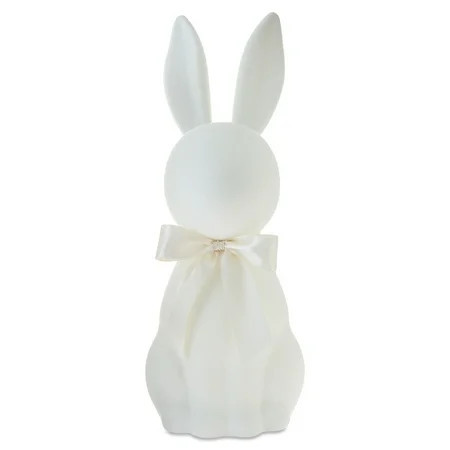 Flocked Bunny Tabletop Decoration, Ivory, 27", Easter by Way To Celebrate | Walmart (US)