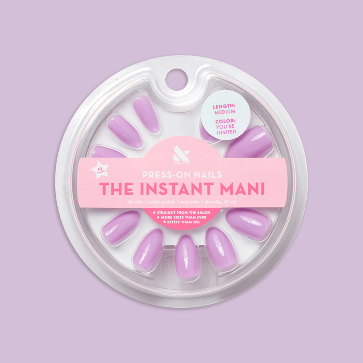 You're Invited - Press-On | Medium | Almond | Olive & June