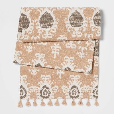 72" x 14" Cotton Printed Table Runner Brown - Threshold™ | Target