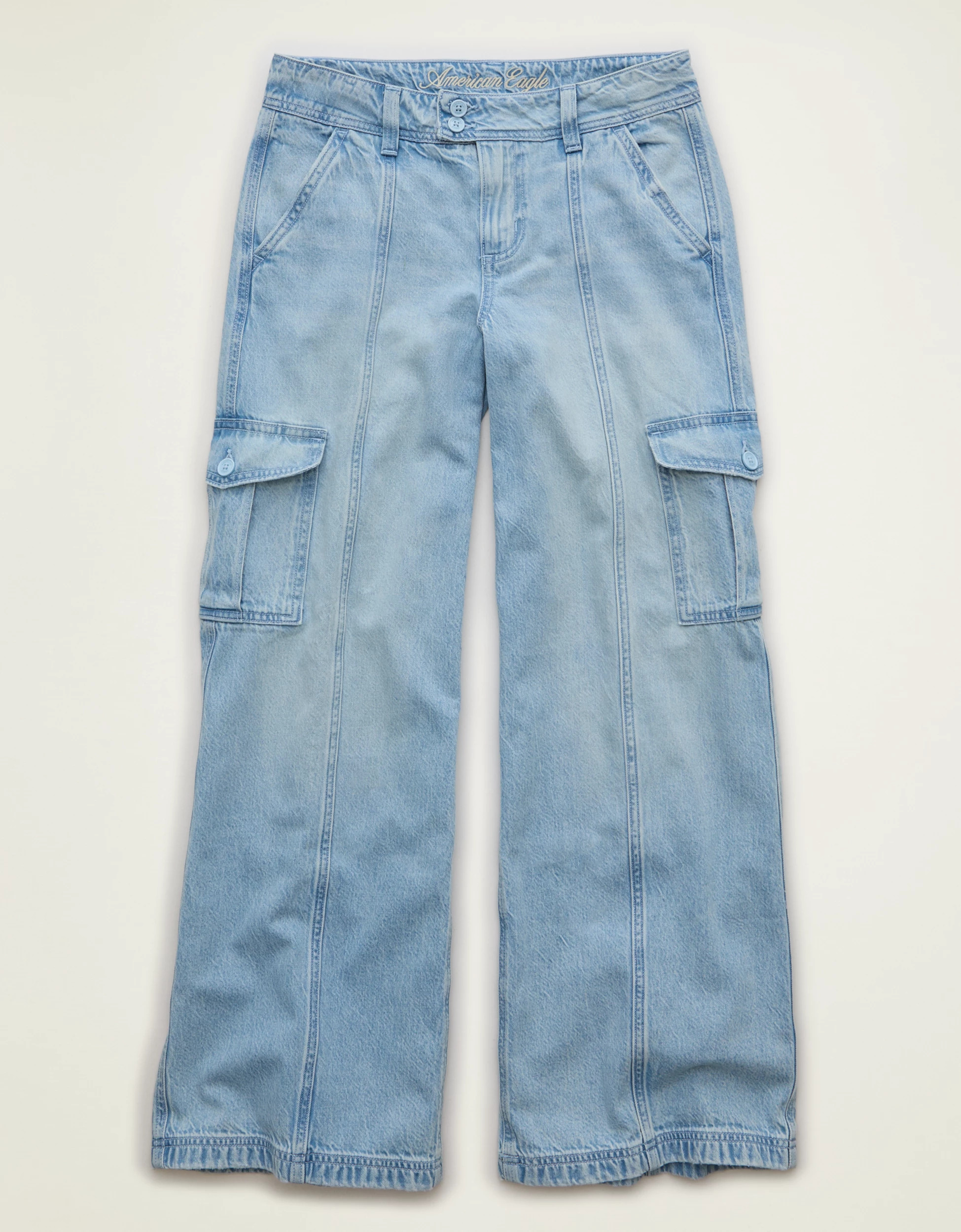 AE Low-Rise Cargo Baggy Ultra-Wide Leg Jean | American Eagle Outfitters (US & CA)
