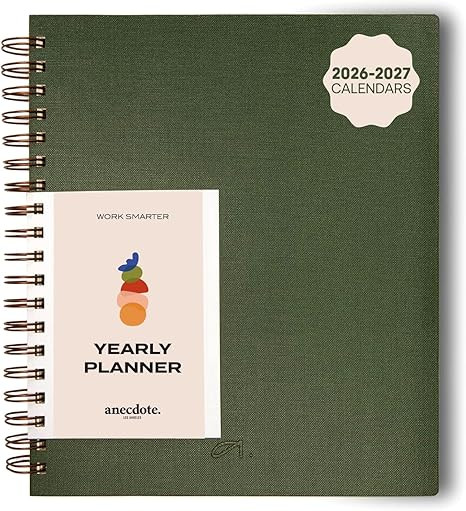 Anecdote 2026 Planner (8.5" x 10") Daily Planner Weekly Monthly Planner - 52 Weeks w/Library Buck... | Amazon (US)