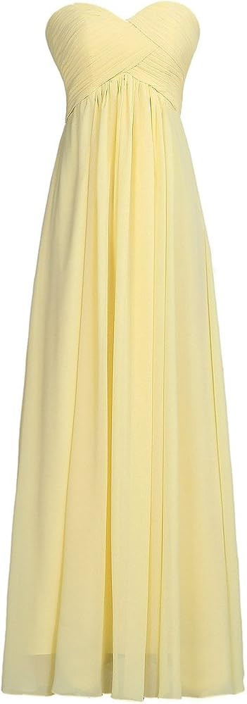 Lemai Sweetheart Pleats Long A Line Corset Formal Women Prom Bridesmaid Dresses | Amazon (US)