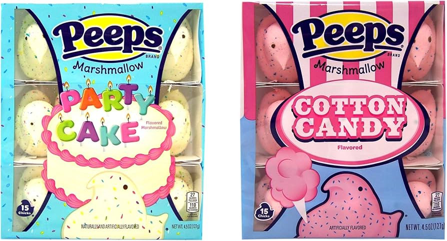 Peeps Easter Party Cake and Cotton Candy Flavored Marshmallows, 4.5 Ounce, Pack of 2 | Amazon (US)
