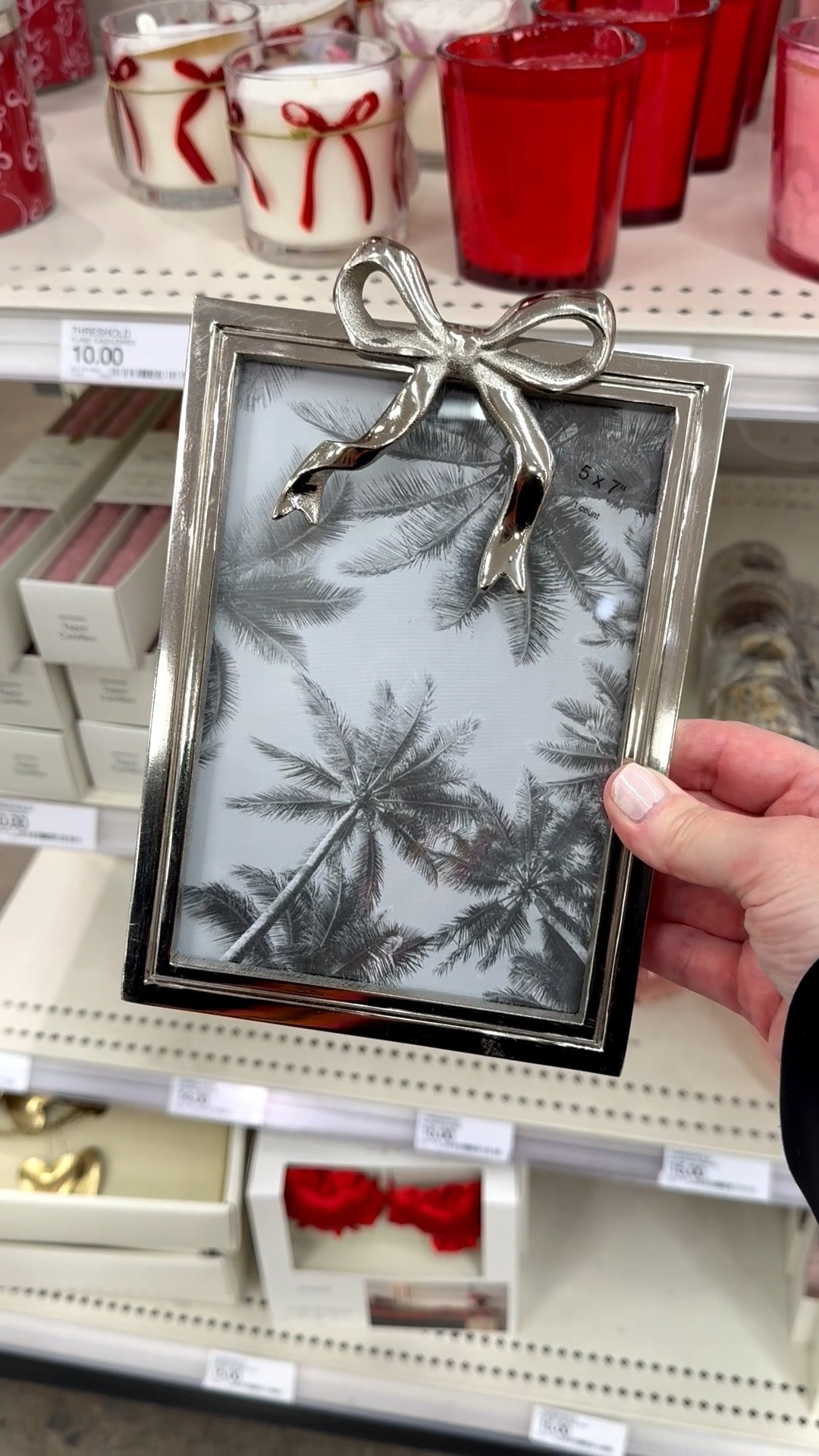 If you’re looking for the perfect frame for your fave holiday pic…or a pic of you and your sweetie or bestie, this one caught my eye. 🖼️ It’s a silver frame with the cutest bow detail. The easel backing allows it to be displayed either vertically or horizontally. 

And as a mosaic artist, I think it would be a fun (and challenging!) substrate for your art too. ✨ For mosaic tips, tutorials + inspiration please visit my YouTube channel: YouTube.com/julieweilbacher. Follow @julieweilbacher on Instagram for all things mosaic art.

#bowframe #metalframe #tabletopframe #pictureframe #silverframe #valentinesdayframe #tableframe #entrywaydecor #coffeetabledecor #target #mosaic #valentinesdaygiftideas #ribbonbowframe #hostessgift

#LTKHome #LTKGiftGuide #LTKFindsUnder50