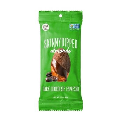 SkinnyDipped Dark Chocolate Espresso Almonds - 1.5oz | Target