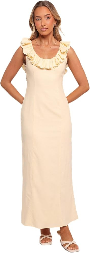 Petal & Pup Women's Brienne-Maxi-Dress-Butter-Yellow | Amazon (US)