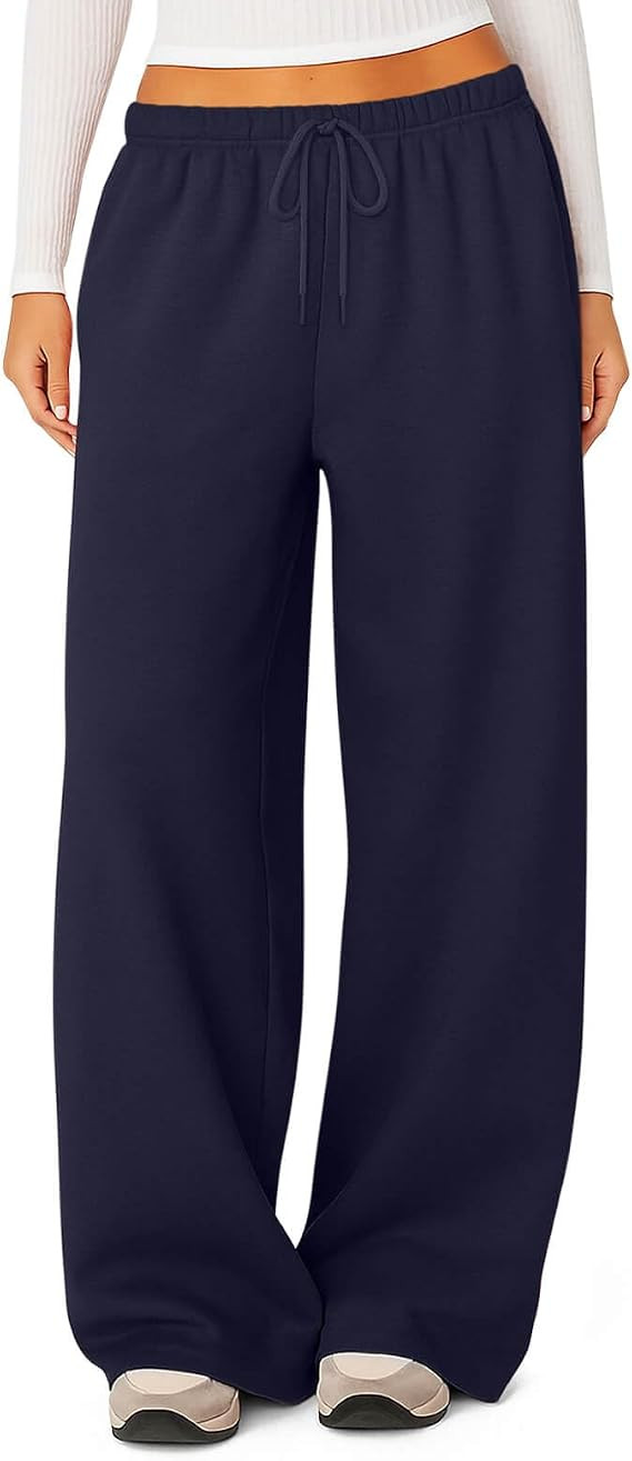HeSaYep Women's Fleece Lined Sweatpants Winter Warm Wide Leg Sweat Pants Baggy Casual Pants with ... | Amazon (US)